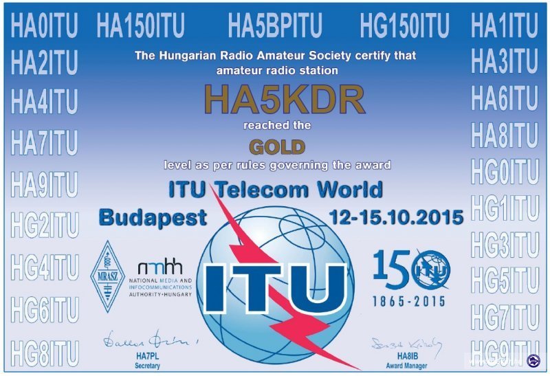 HA5KDR ITU 2015 arany